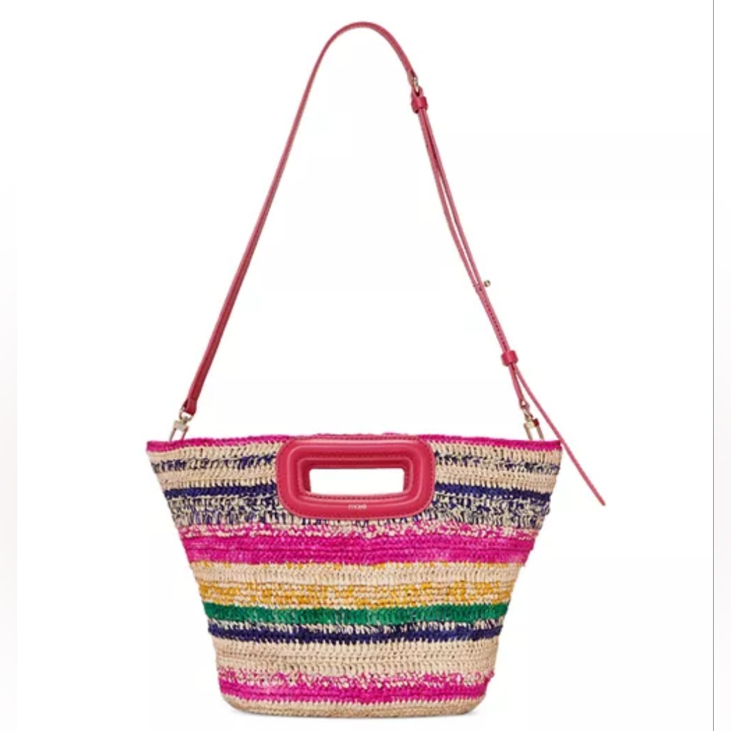 Maje Mini Striped Basket Bag Nwt